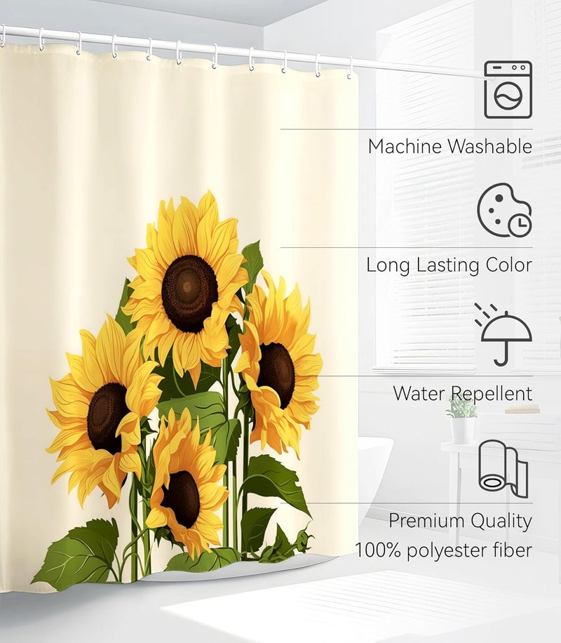 Stanoha Shower Curtain for Bathroom Stall Modern Cute Aesthetic Washable Decorative Girly Waterproof Unique Seashell Elegant Girls Chic Print Design Teen Women Cortinas de Baño Bathtub 72 x72 Inch - Image 3